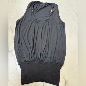 Racerback Women’s Blouson Tank Ribbed Bottom